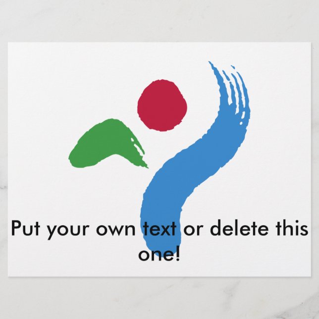 Flyer med Flagga i Söul, Sydkorea (Framsidan)