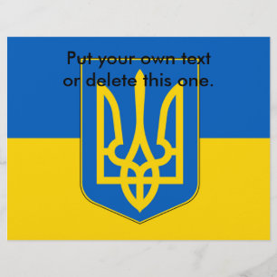 Flyer med Flagga i Ukraina