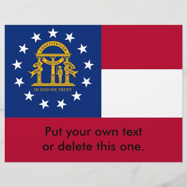 Flyer med Flagga of Georgia, USA (Framsidan)