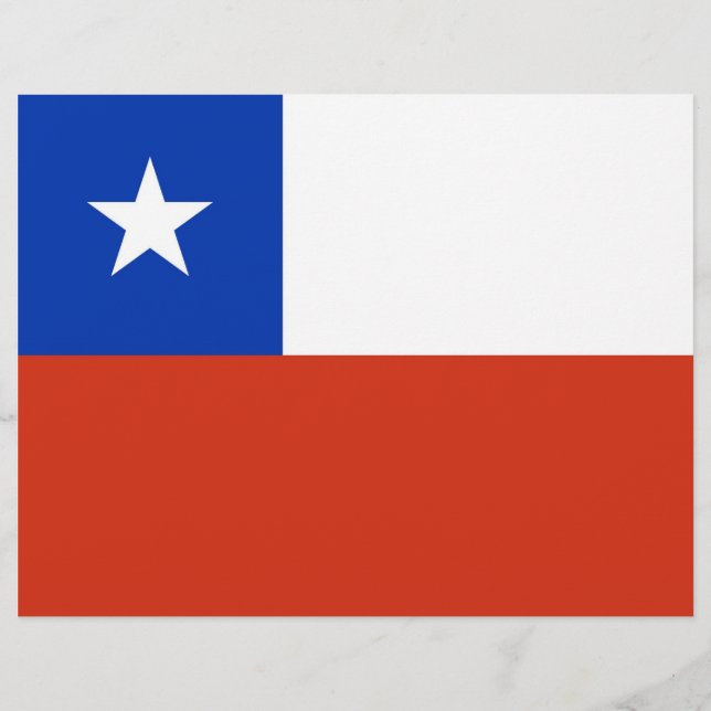 Flyer med Flagga till Chile (Framsidan)