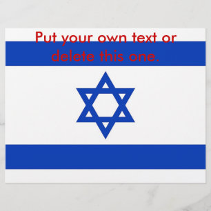 Flyer med Flagga till Israel