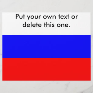 Flyer med flaggan från Ryssland