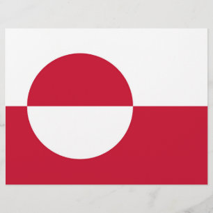 Flyer med Grönlands Flagga