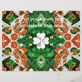 Flyer med Irlands Färg design