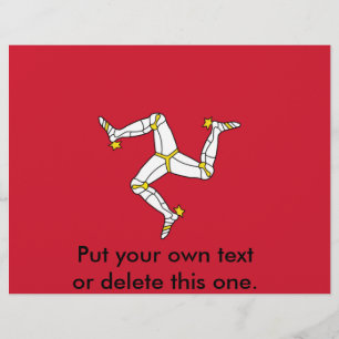 Flyer med Isle of Man flagga, Förenade kungariket