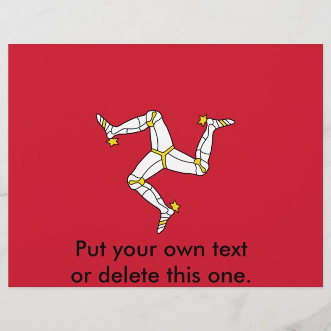 Flyer med Isle of Man flagga, Förenade kungariket (Framsidan)