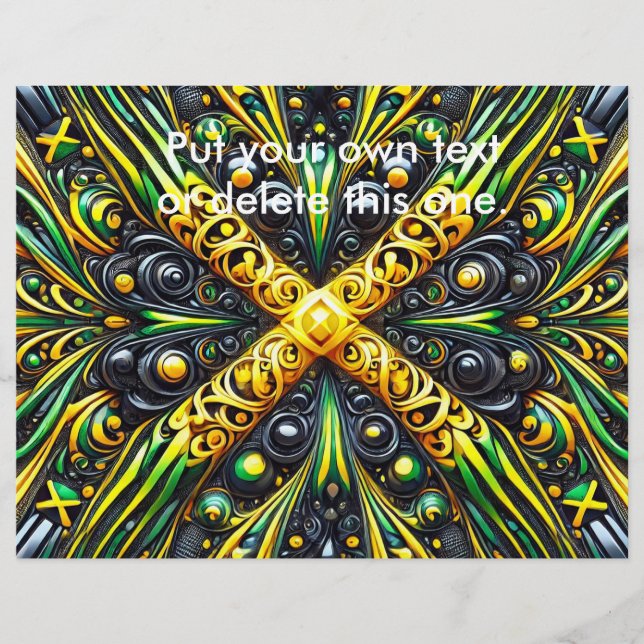 Flyer med Jamaican Färg Design (Framsidan)