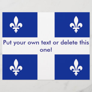 Flyer med Québecs flagga, Kanada