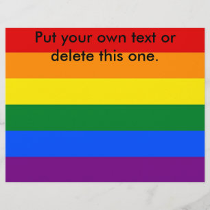 Flyer med Rainbow LGBT Flagga