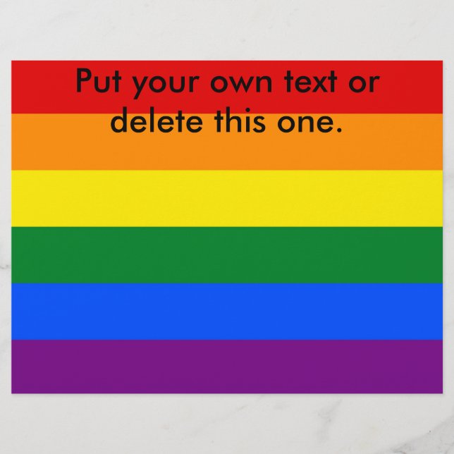 Flyer med Rainbow LGBT Flagga (Framsidan)