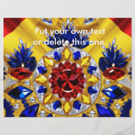 Flyer med rumänsk Färg design