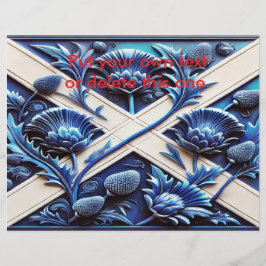 Flyer med Scottish Thistles Design