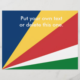 Flyer med Seychellernas Färg design