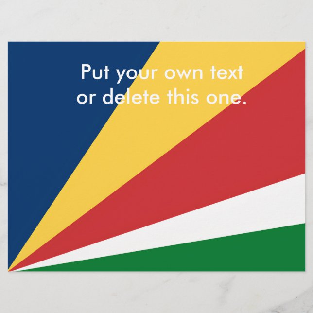 Flyer med Seychellernas Färg design (Framsidan)