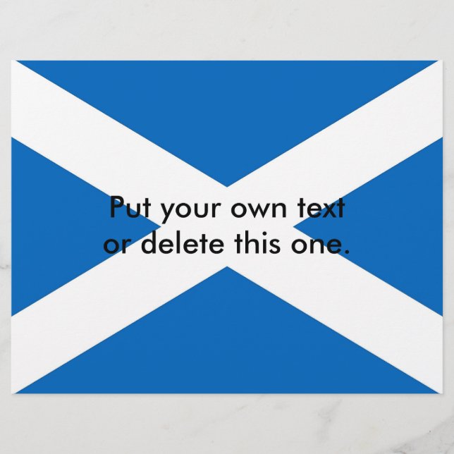 Flyer med Skottlands Flagga (Framsidan)