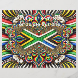 Flyer med sydafrikansk Färg design