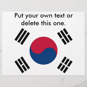 Flyer med Sydkoreas Flagga