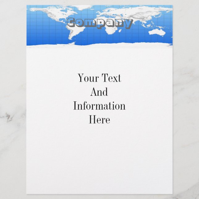 Flyer på världskarta (Framsidan)