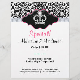 Flyer Salon Flower Damask Jewelry Krona
