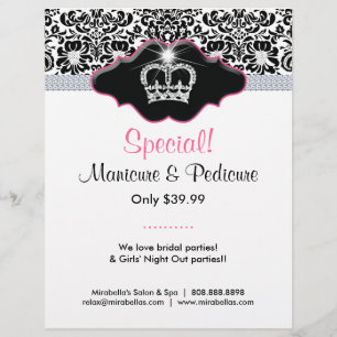 Flyer Salon Flower Damask Jewelry Krona
