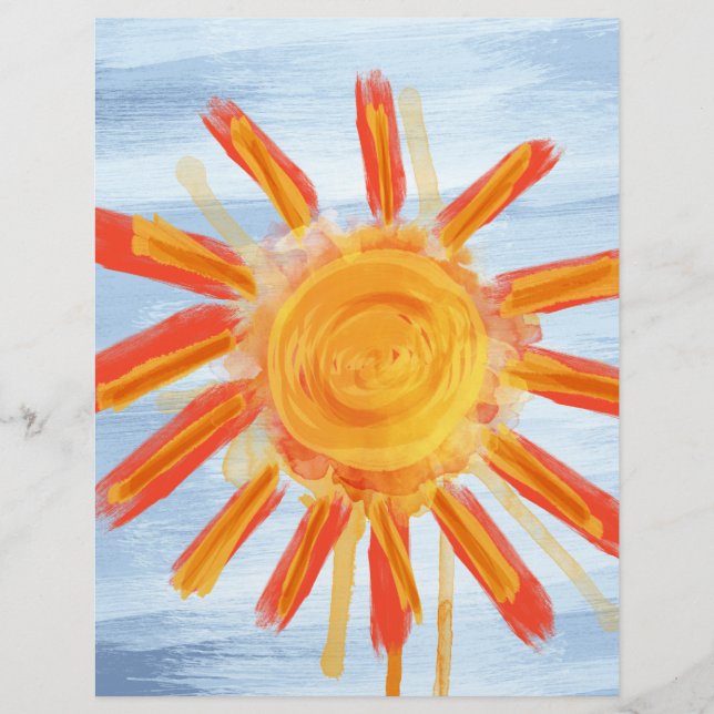 Flyer, solfärgsfärg reklamblad (Framsidan)