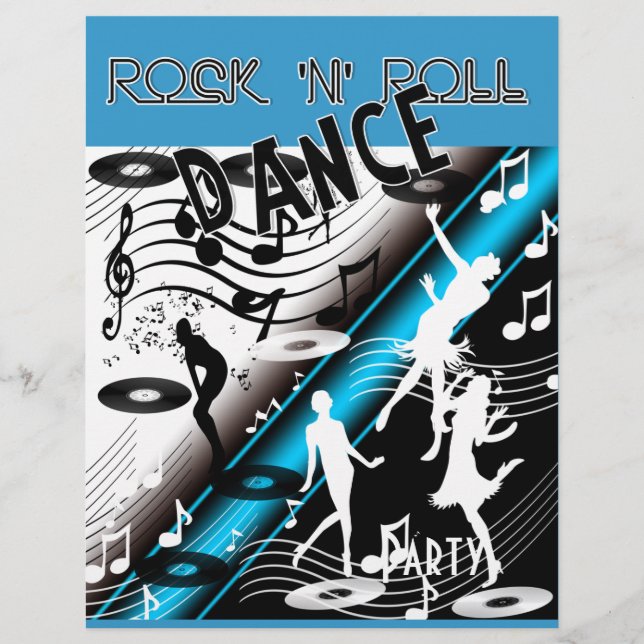 Flyer Sten 'n' Roll Retro Dance Party (Framsidan)