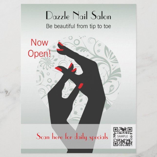 Flyer Template Nail Salon (Framsidan)