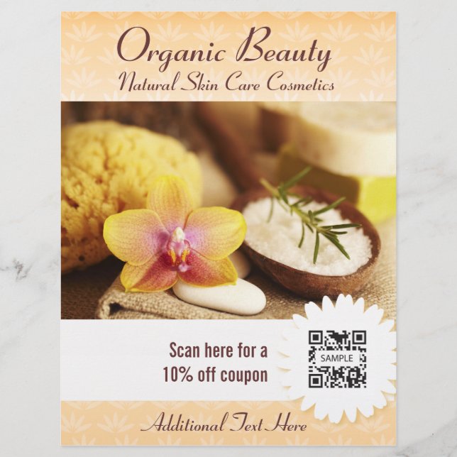 Flyer Template Organic Beauty (Framsidan)