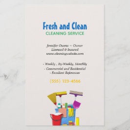 Flyer till den moderna Städning bockhållningstjäns