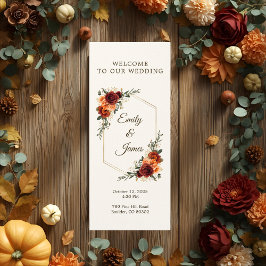 Flyer till programmet Rustic Fall Wedding | Burgun