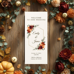 Flyer till programmet Rustic Fall Wedding Burgun