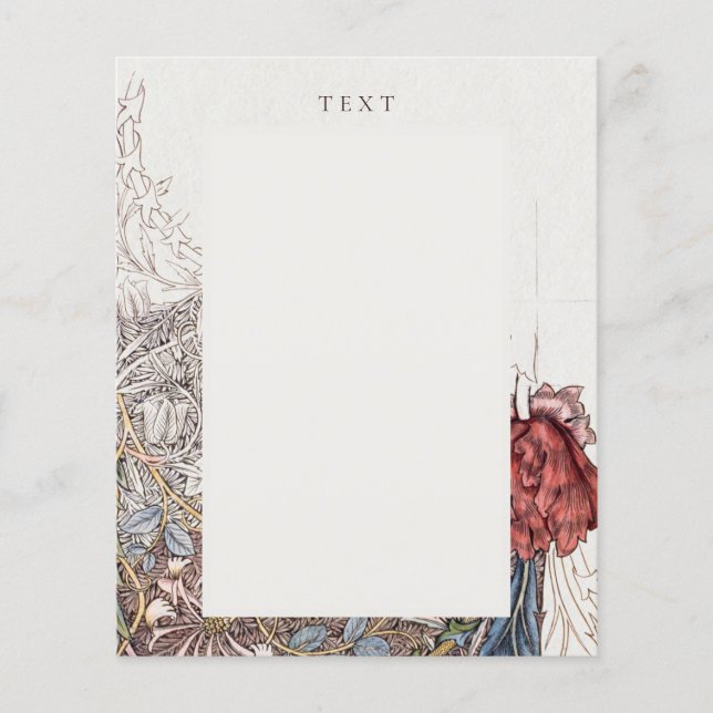 FLYER : WILLIAM MORRIS : HONEYSUCKLE + TULIP (Framsidan)