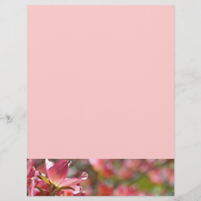 Flyers anpassningsbar Skapar din egen Rosa Dogwood (Framsidan)