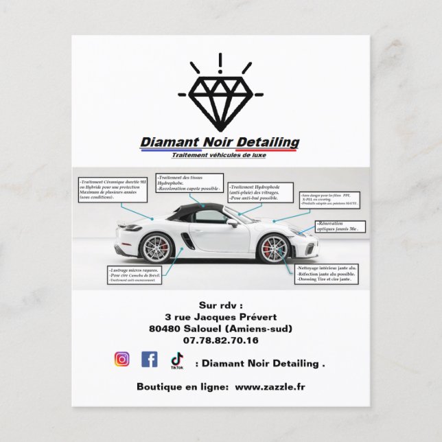 Flyers Diamant Noir Detaljer MARK 1 (Framsidan)