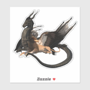 Flyers Dragon Griffin Mythological Beasts Klistermärken