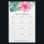 Flyers Rosa Tropical Flower 2025 Calendar<br><div class="desc">Befordra ditt företag eller din butik med dessa vackert designade kalendrar för 2025! De här anpassadena är perfekter för att belysa små företag, kommande evenemang eller speciella befordringar under hela året och har en charmerande vattenfärg, tropisk hibiscus-blomma och monstera handflatan löv i skuggor av rosa och grönt. Använda mallen fält...</div>