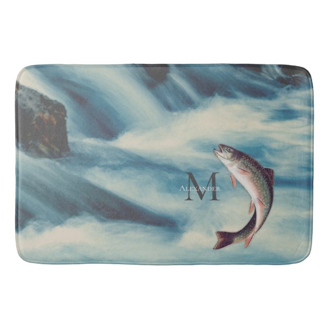 FlyFisherman Blue River Monogram Badrumsmatta (Framsidan)