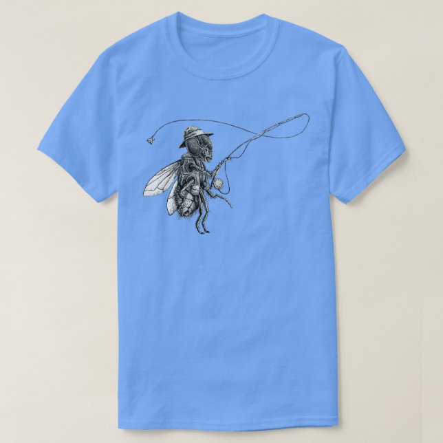 FlyFishing Black and White T Shirt (Design framsida)