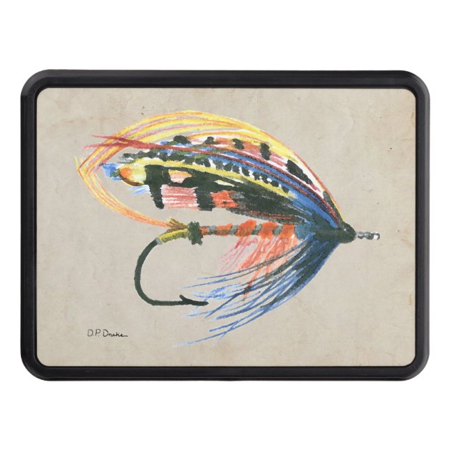 FlyFishing Lure Art Salmon Fly Lure Dragkroksskydd (Framsidan)