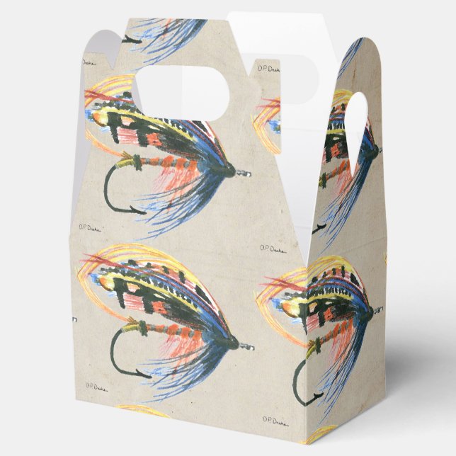 FlyFishing Lure Art Salmon Fly Lure Presentaskar (Öppnad)