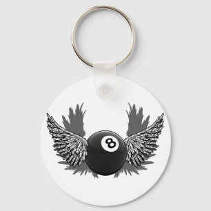 Flyg 8Ball Keychain Nyckelring