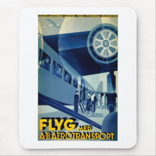 Flyg A-B Aero Transport Vintage resor Ad Musmatta