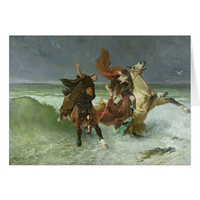 Flyg av Gradlon Mawr c.1884 Hälsningskort (Framsidan Horizontal)