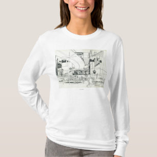 Flyg- begrepp för utrymmenål som drar 2 t shirt