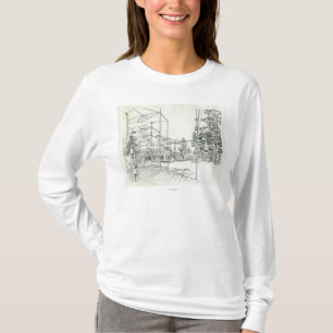 Flyg- begrepp för utrymmenål som drar 3 t-shirt