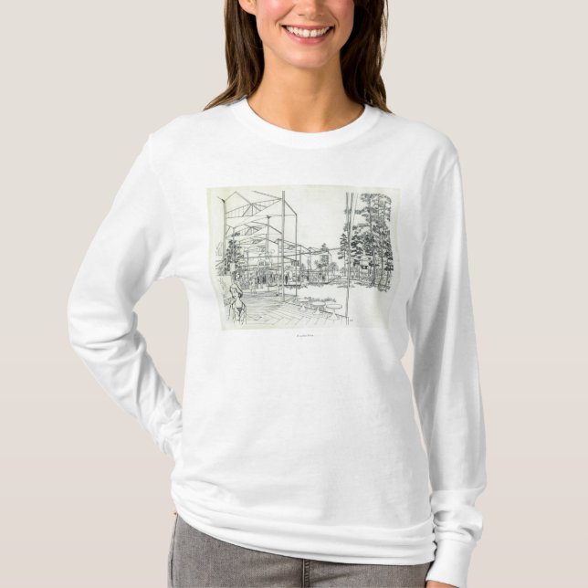 Flyg- begrepp för utrymmenål som drar 3 t-shirt (Framsida)