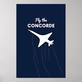 Flyg Concorde konceptillustration emot Poster