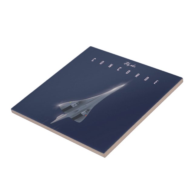 Flyg Concorde-resaaffisch Kakelplatta (Sidan)