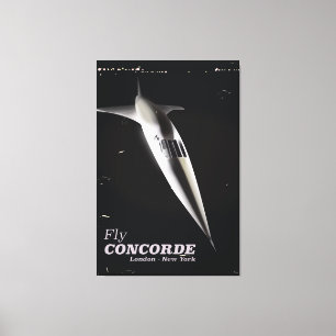 Flyg Concorde vintage resemässigt affischmaterial Canvastryck