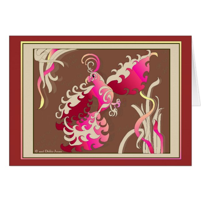 Flyg- flamenco av Debbie Jensen Hälsningskort (Framsidan Horizontal)